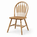 Chaise Windsor en bois naturel avec dossier à barreaux, 49 x 53 x 92 cm